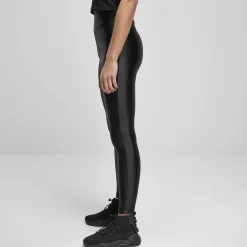 Urban Classics Highwaist Shiny leggingsit musta