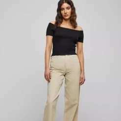 Urban Classics Off-Shoulder Rib paita musta