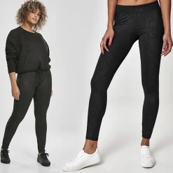 Urban Classics Pattern leggingsit musta