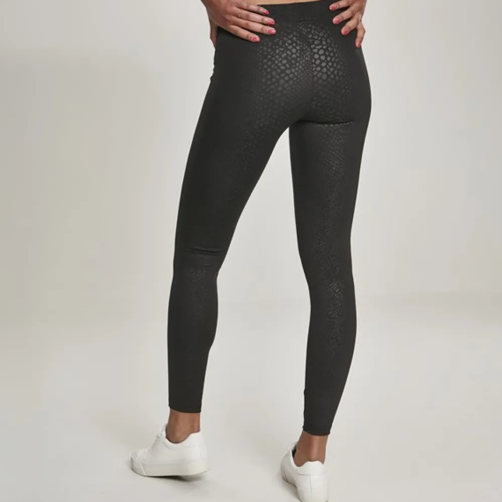 Urban Classics Pattern leggingsit musta