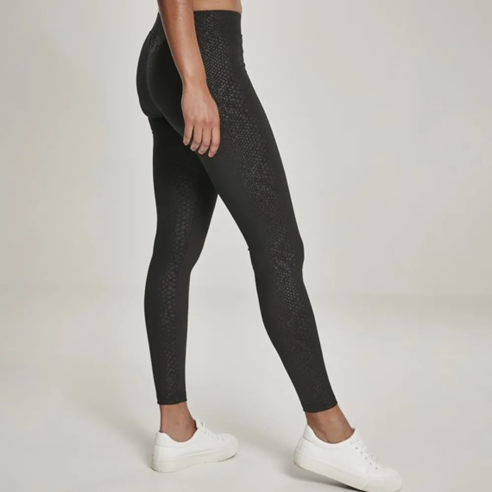 Urban Classics Pattern leggingsit musta