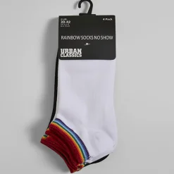 Urban Classics Rainbow nilkkasukat 4-pakkaus