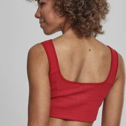 Urban Classics Rib Short toppi punainen