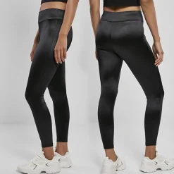 Urban Classics Shiny High Waist leggingsit musta