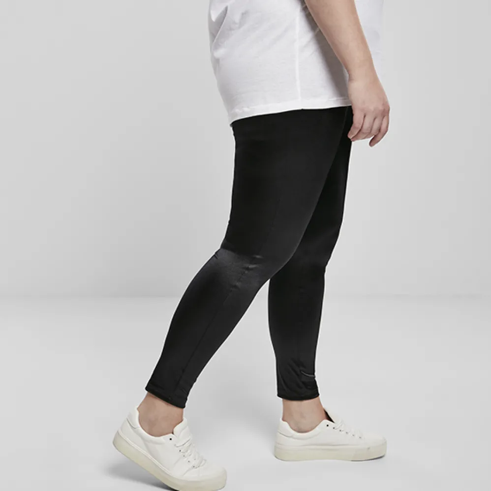 Urban Classics Shiny High Waist leggingsit musta