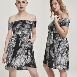 Urban Classics Smoked Off Shoulder mekko limb