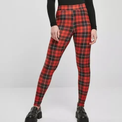 Urban Classics Soft AOP Leggingsit redcheck