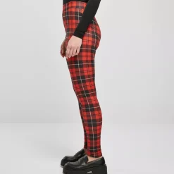 Urban Classics Soft AOP Leggingsit redcheck