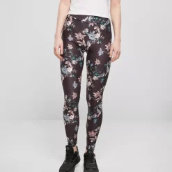 Urban Classics Soft AOP Leggingsit blacksoftflower