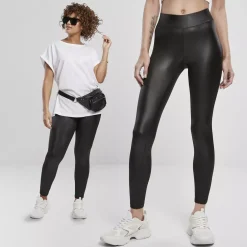 Urban Classics Synthetic Leather leggingsit musta