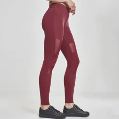 Urban Classics Tech Mesh leggingsit burgundy