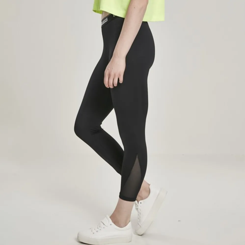 Urban Classics Tech Mesh Pedal Pusher leggingsit musta