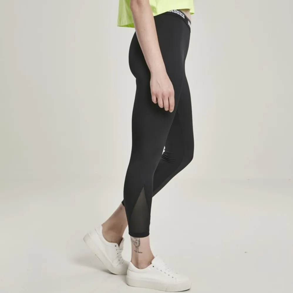 Urban Classics Tech Mesh Pedal Pusher leggingsit musta