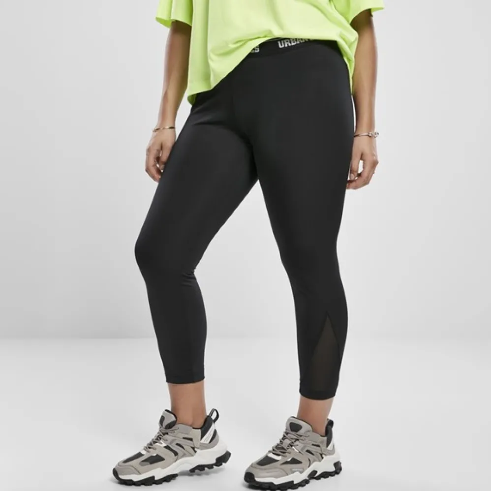 Urban Classics Tech Mesh Pedal Pusher leggingsit musta