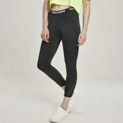 Urban Classics Tech Mesh Pedal Pusher leggingsit musta