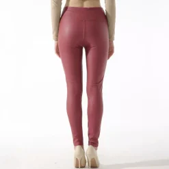 Willow leatherlook leggingsit burgundi