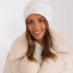 Wool Fashion neulepipo strasseilla valkoinen