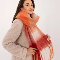 Wool Fashion suuri kaulahuivi oranssi-punainen