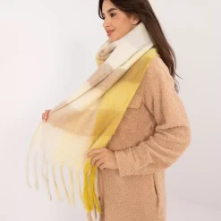 Wool Fashion suuri kaulahuivi keltainen