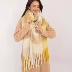 Wool Fashion suuri kaulahuivi keltainen