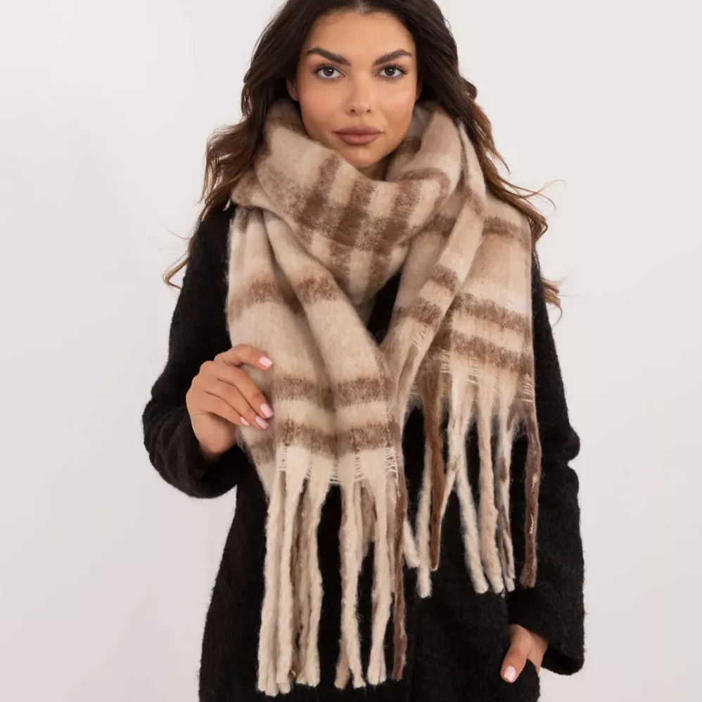 Wool Fashion suuri kaulahuivi ruskea
