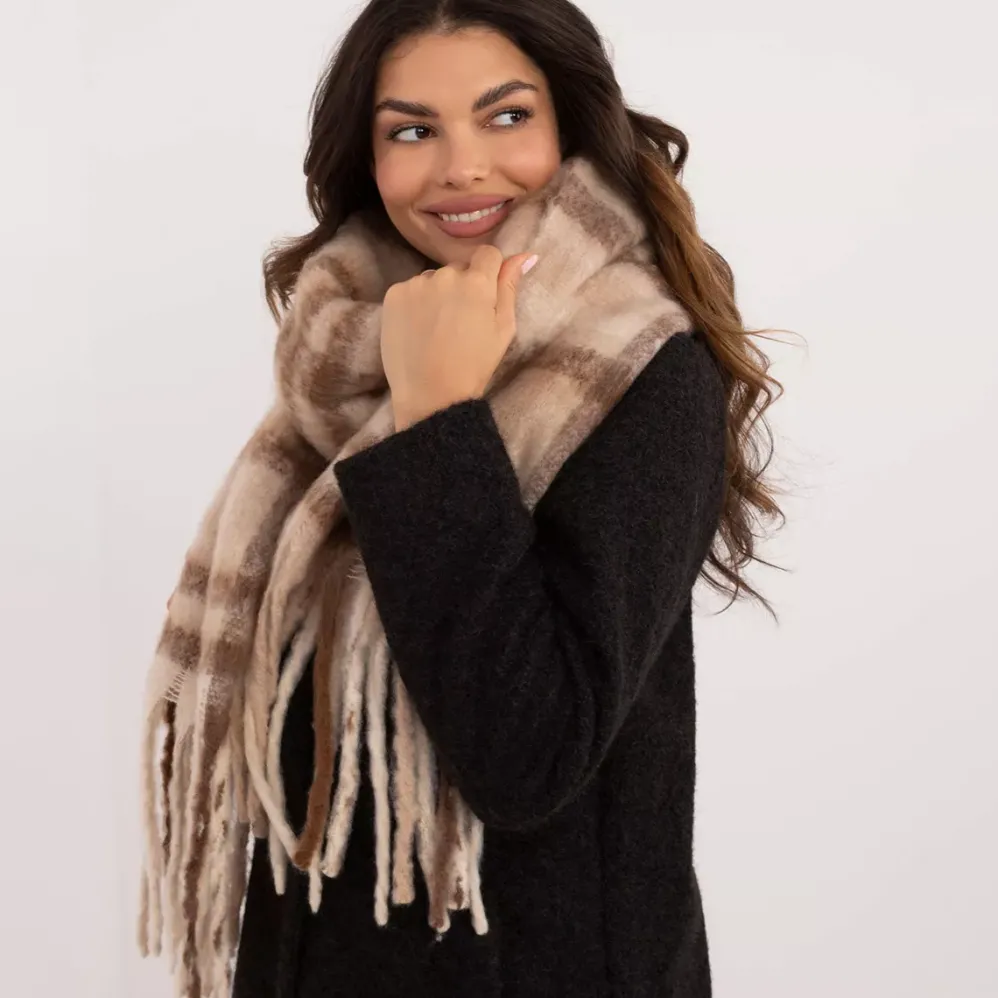 Wool Fashion suuri kaulahuivi ruskea