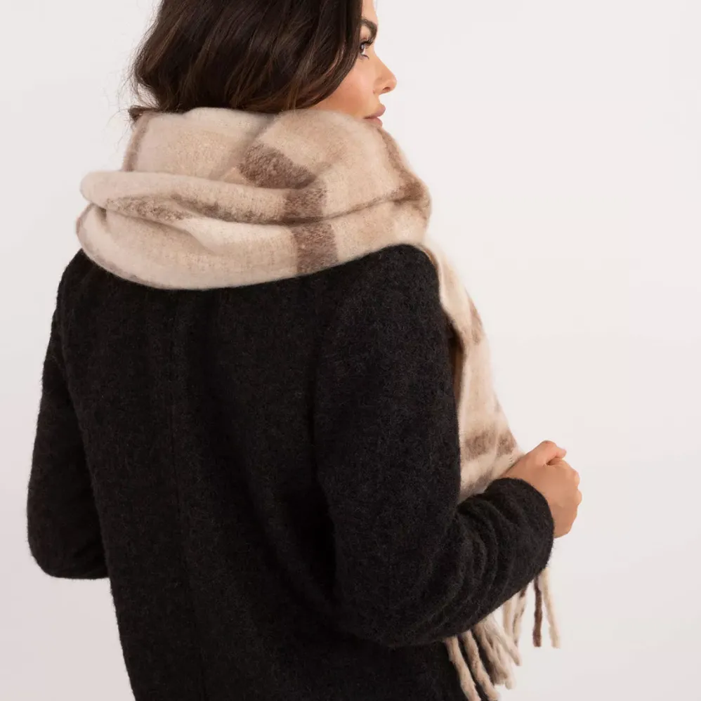 Wool Fashion suuri kaulahuivi ruskea
