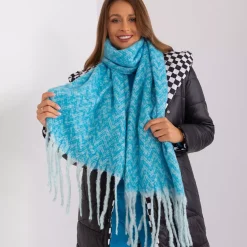 Wool Fashion suuri neulehuivi turkoosi