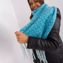 Wool Fashion suuri neulehuivi turkoosi
