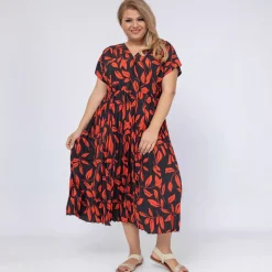 World Lilly mekko musta-punainen