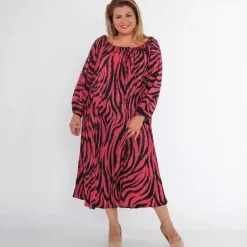 World Paula seeprakuvioinen mekko mauve