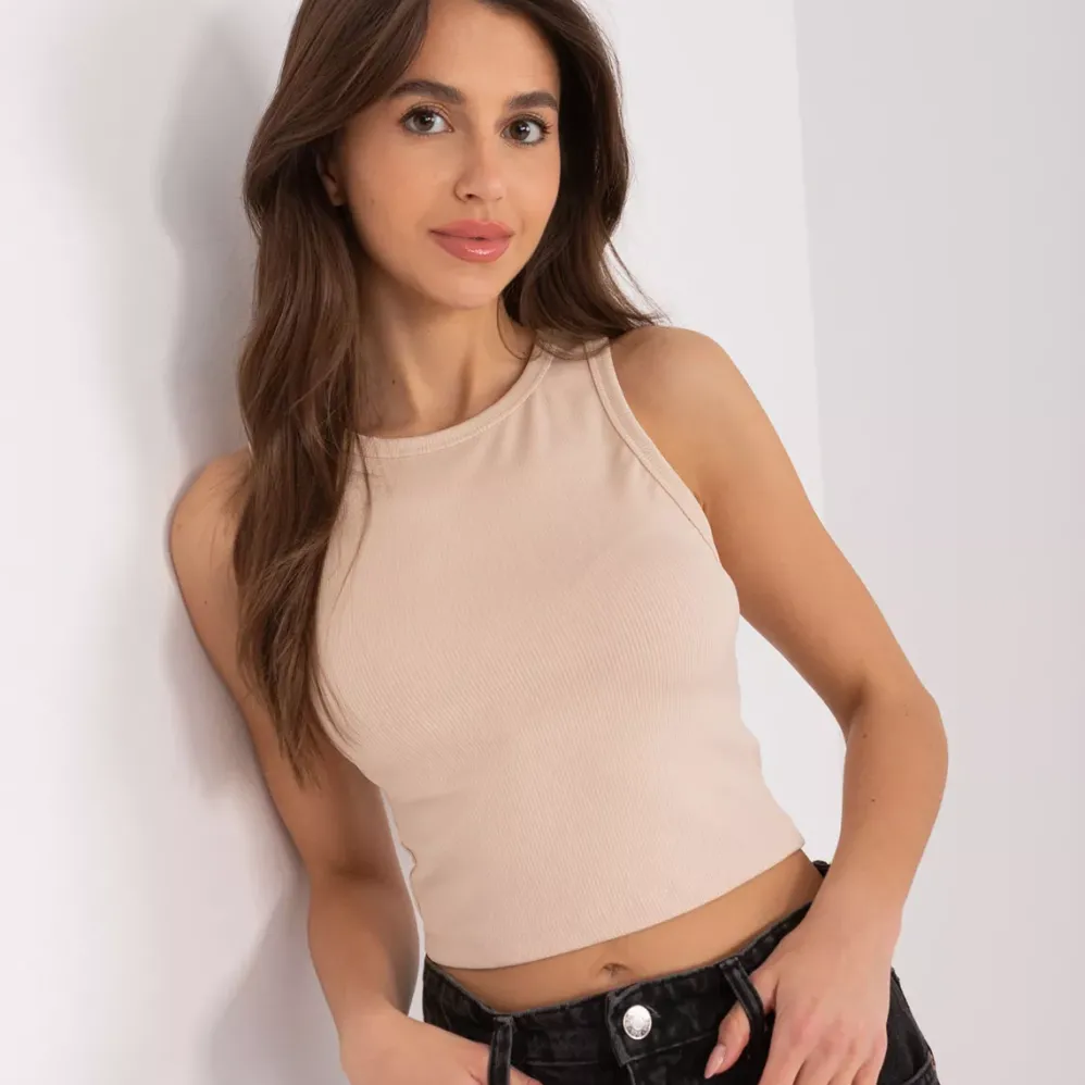Your Red Lips Crop toppi beige